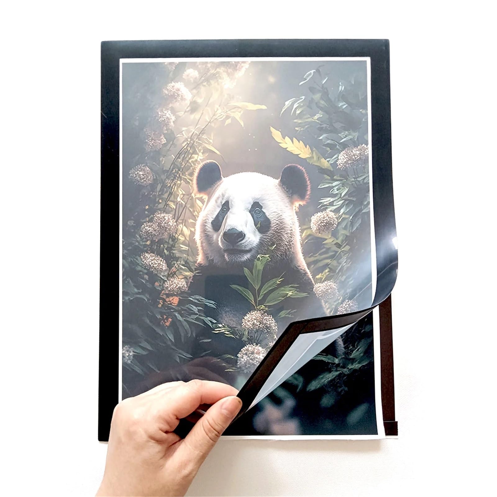 magnetyczne ramki na zdjęcia do lodówki, 8x12 cali A4 Certyfikat Nagrody Gumowe Ramki Magnetyczne Miękkie Samoprzylepne Malowanie Do Prezentowania Obrazów(Black 10pcs)