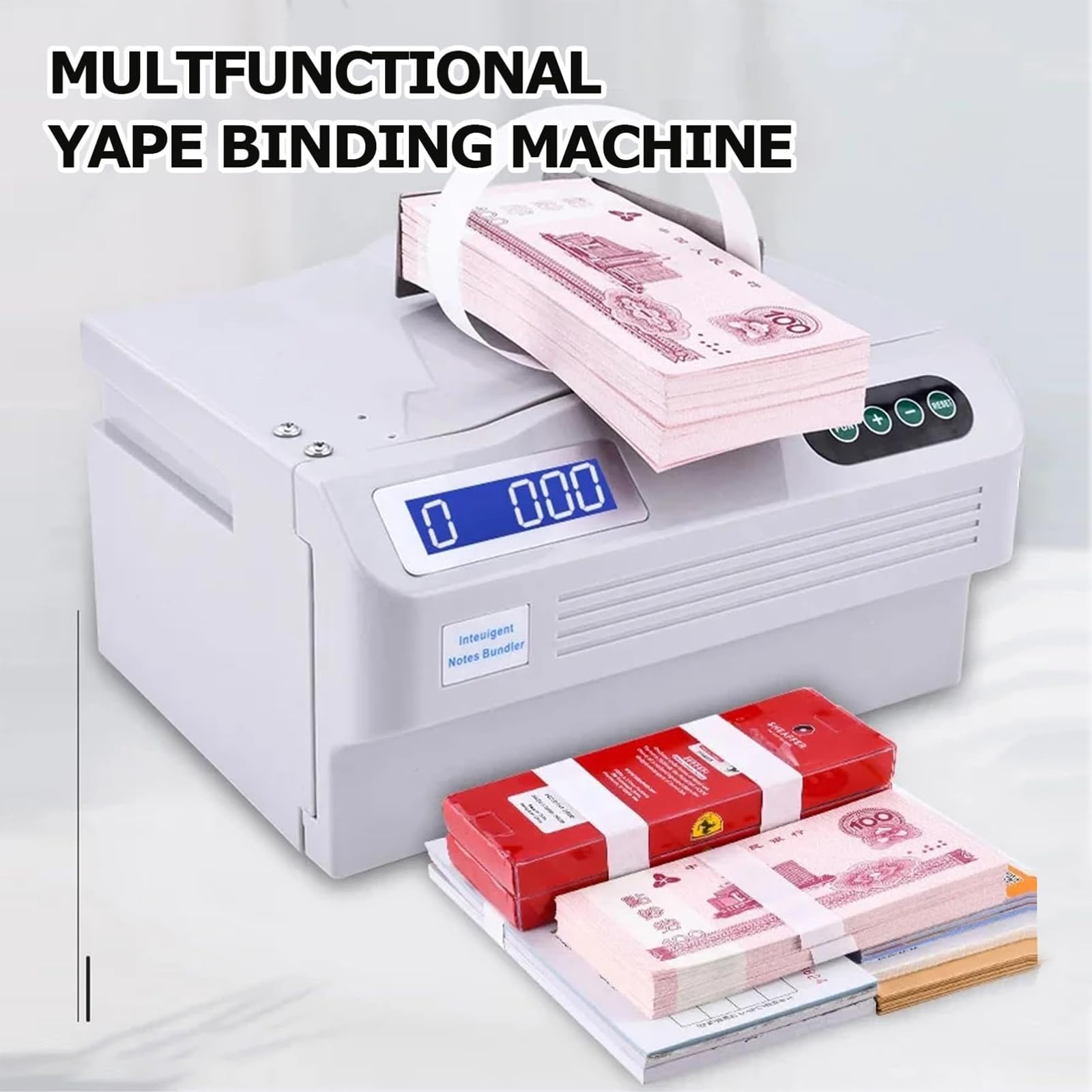 Inteligentna maszyna do pakowania banknotów, sprzęt do pakowania walut papierowych, automatyczna indukcja, regulowany rozmiar, automatyczna mała maszyna do bindowania