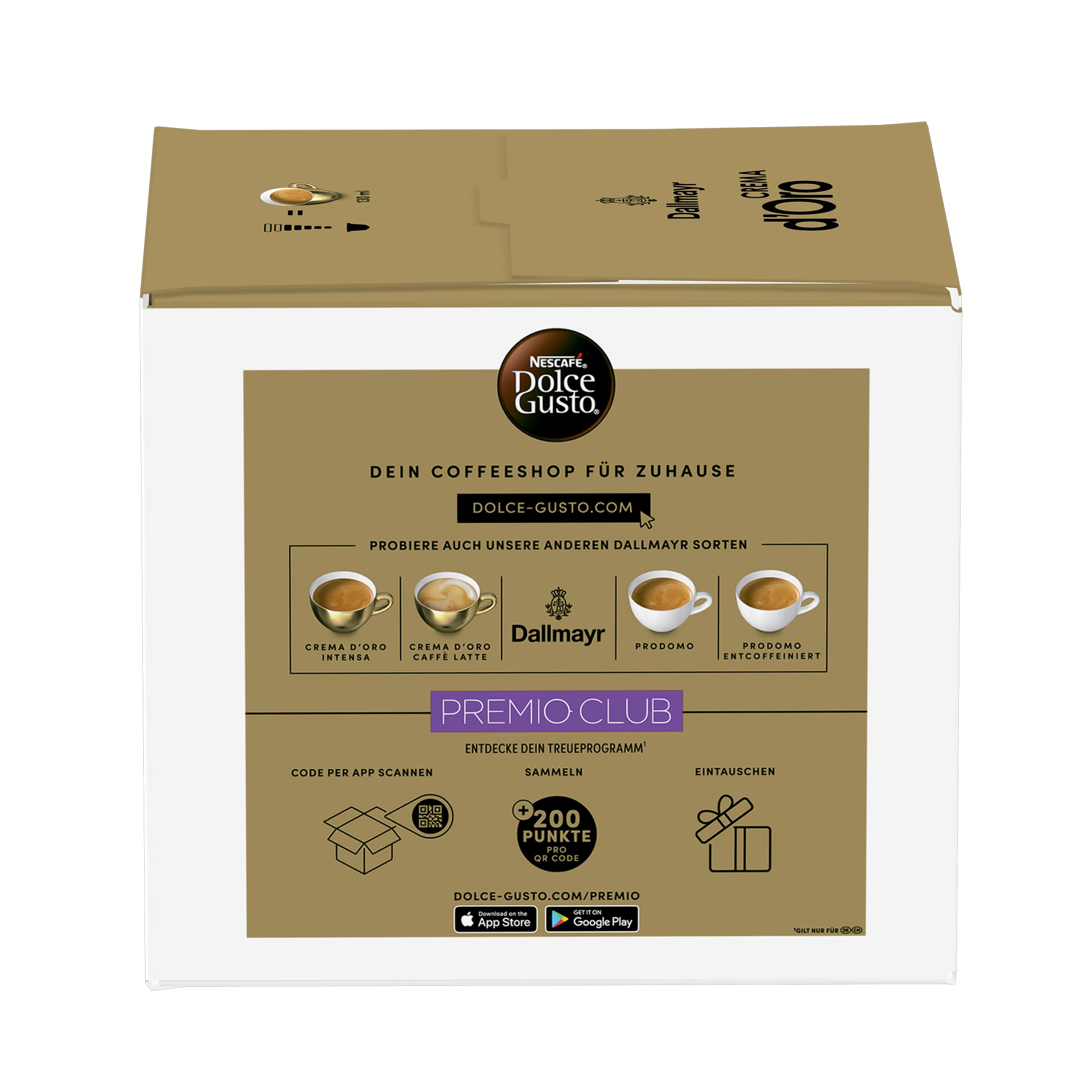 NESCAFÉ DOLCE GUSTO DALLMAYR Crema d'Oro Kaffeekapseln (3 x 30 Kapseln)