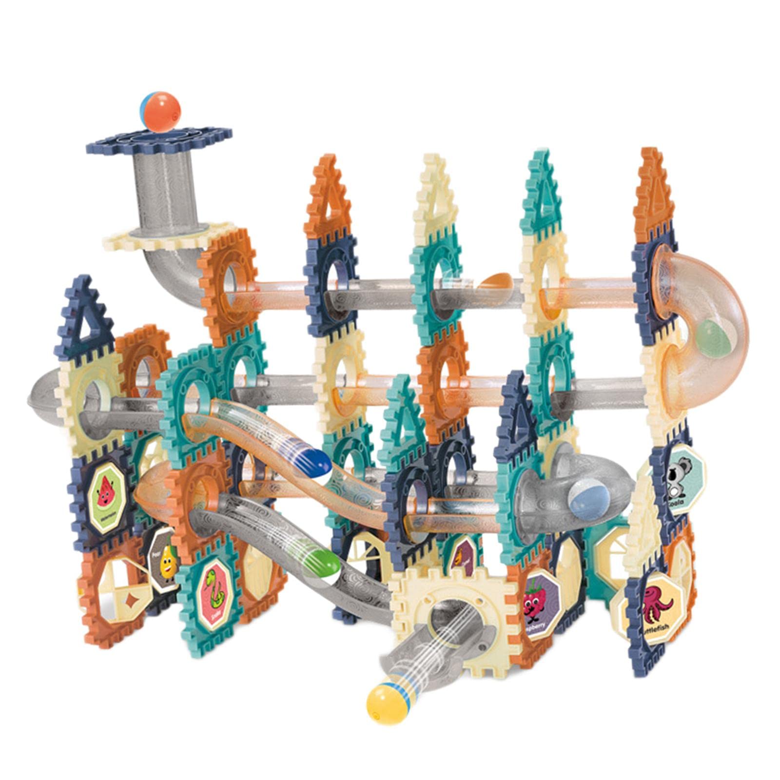 ILSMYSUTRA Building Block Marble Run Toy Constructions Maze Block Toy for Preschool 110pcs|Toys for Baby|Developmental Baby Toys-picture-27