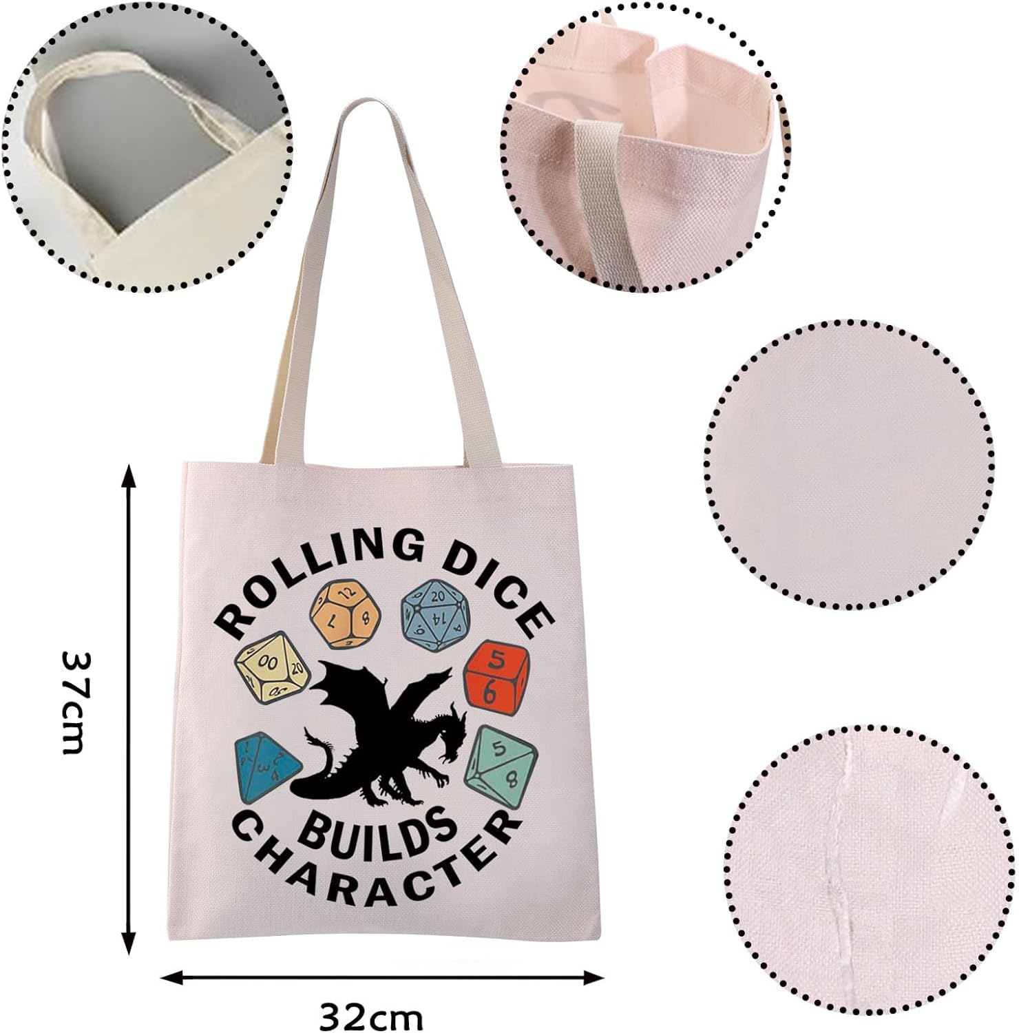 VAMSII D Master Dice Bag D Lover Gifts Rolling Dice Builds Character D Player Supplies Bag Role Playing Game Gifts - Image 4