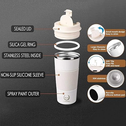 Miniatura 5 de Vaso de café aislado, regalo para el día de la madre, taza de viaje con tapa para hombres, Día del Padre, Año Nuevo, regalos de cumpleaños, café,