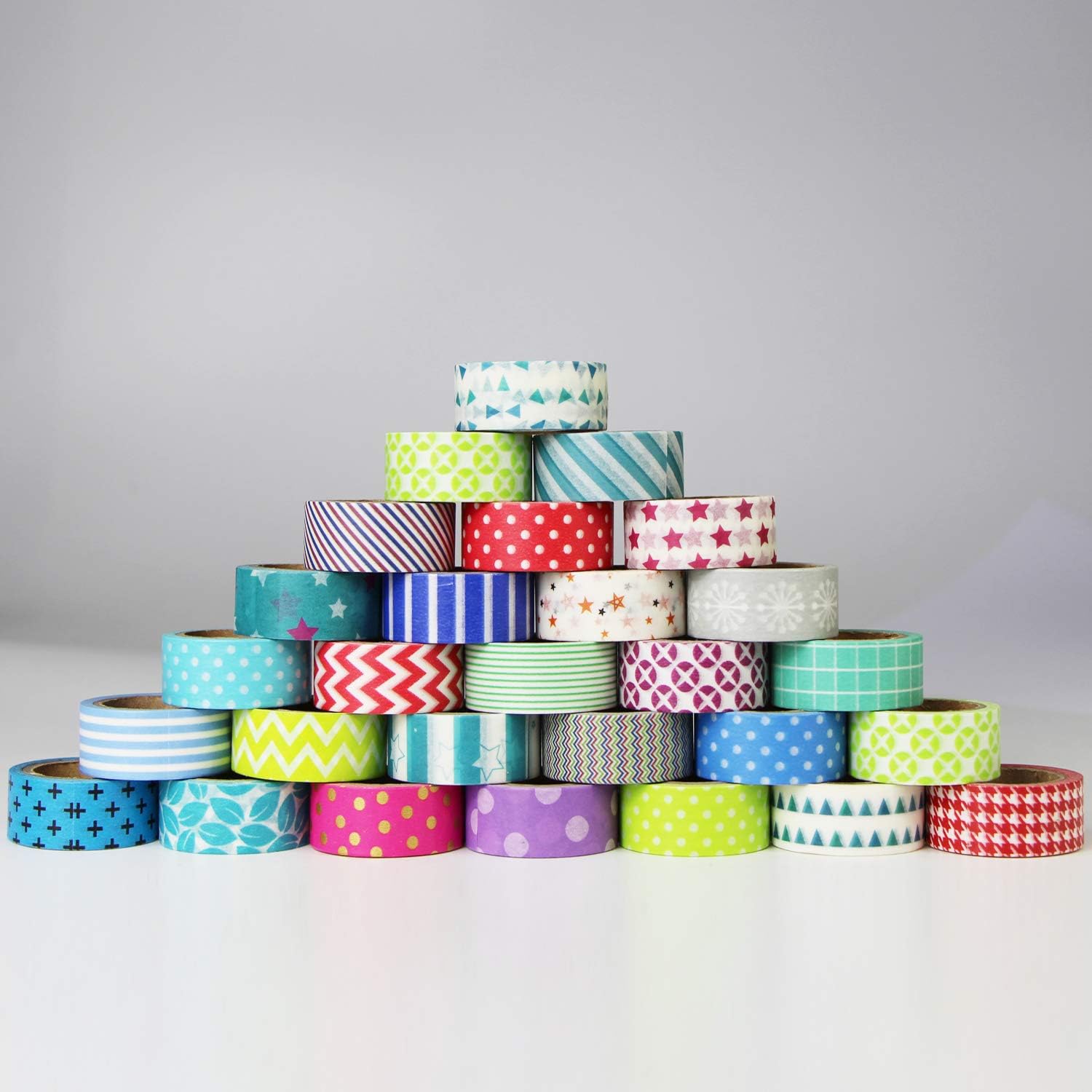 UOOOM 10Rolls/Pack Washi Tape Set Beautiful Designs 15mm Wide 5m/Roll, Decorative Masking Tapes Adhesive Scrapbooking DIY Arts Crafts Gift (Pattern-1) : Arts, Crafts & Sewing