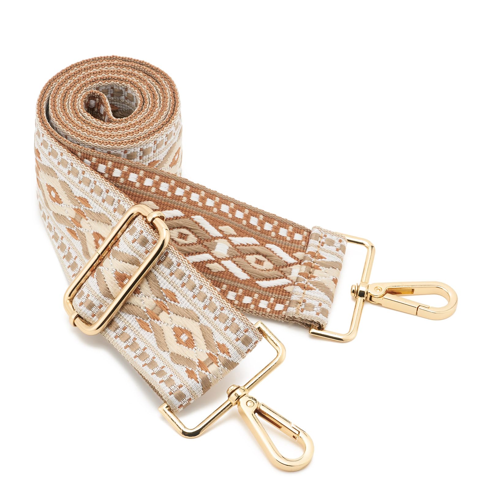 Wide Shoulder Strap Adjustable Replacement Belt Guitar Style Crossbody Bag Handbag Strap Multicolor Canvas Straps(Wide:2in)(Color14)