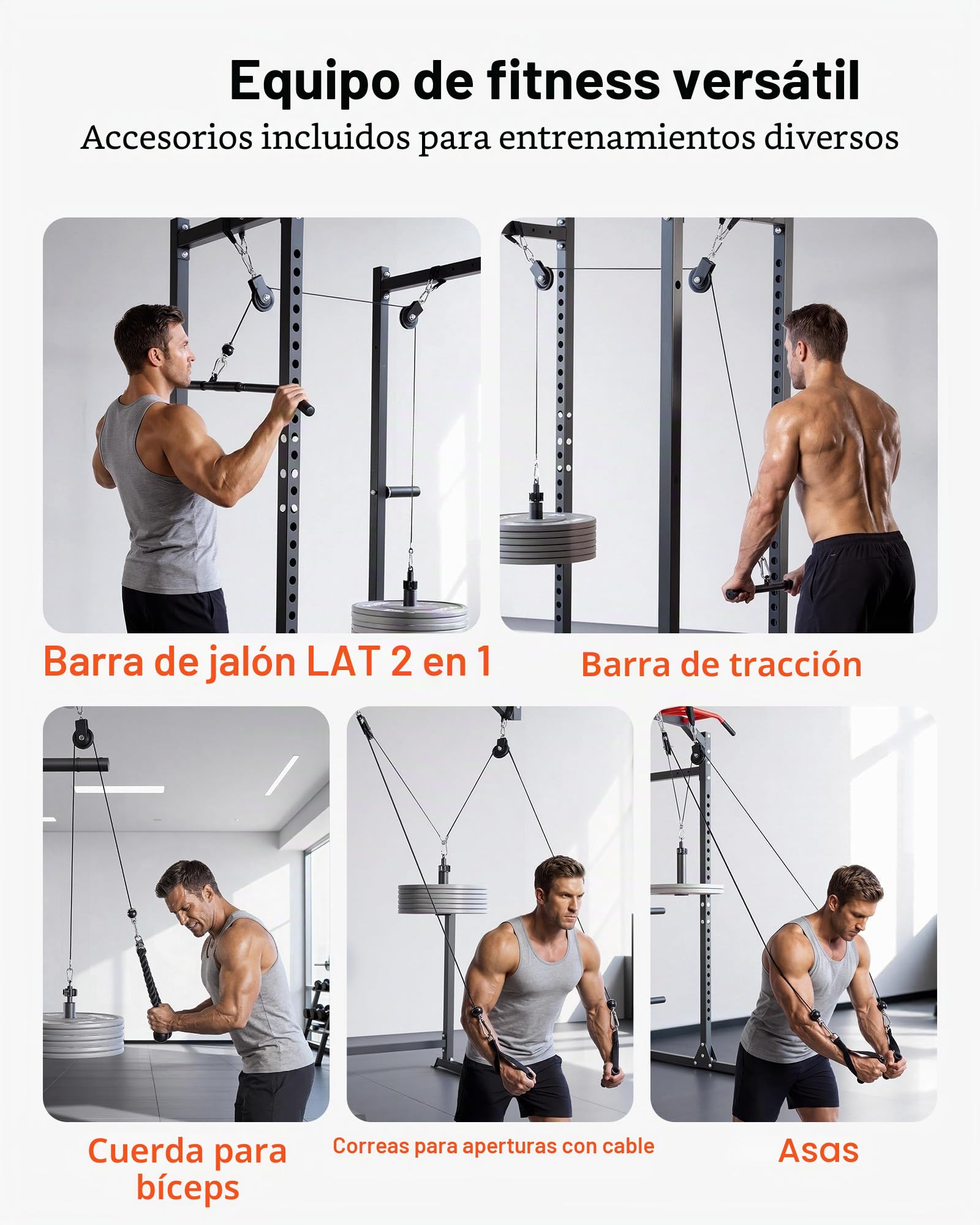 VEVOR Accesorios de tracción LAT, barra en T de remo para máquina de cable, barra en V, barra de tríceps, agarre de mango recubierto de goma, entrenamiento de fuerza de espalda, barra de tracción de