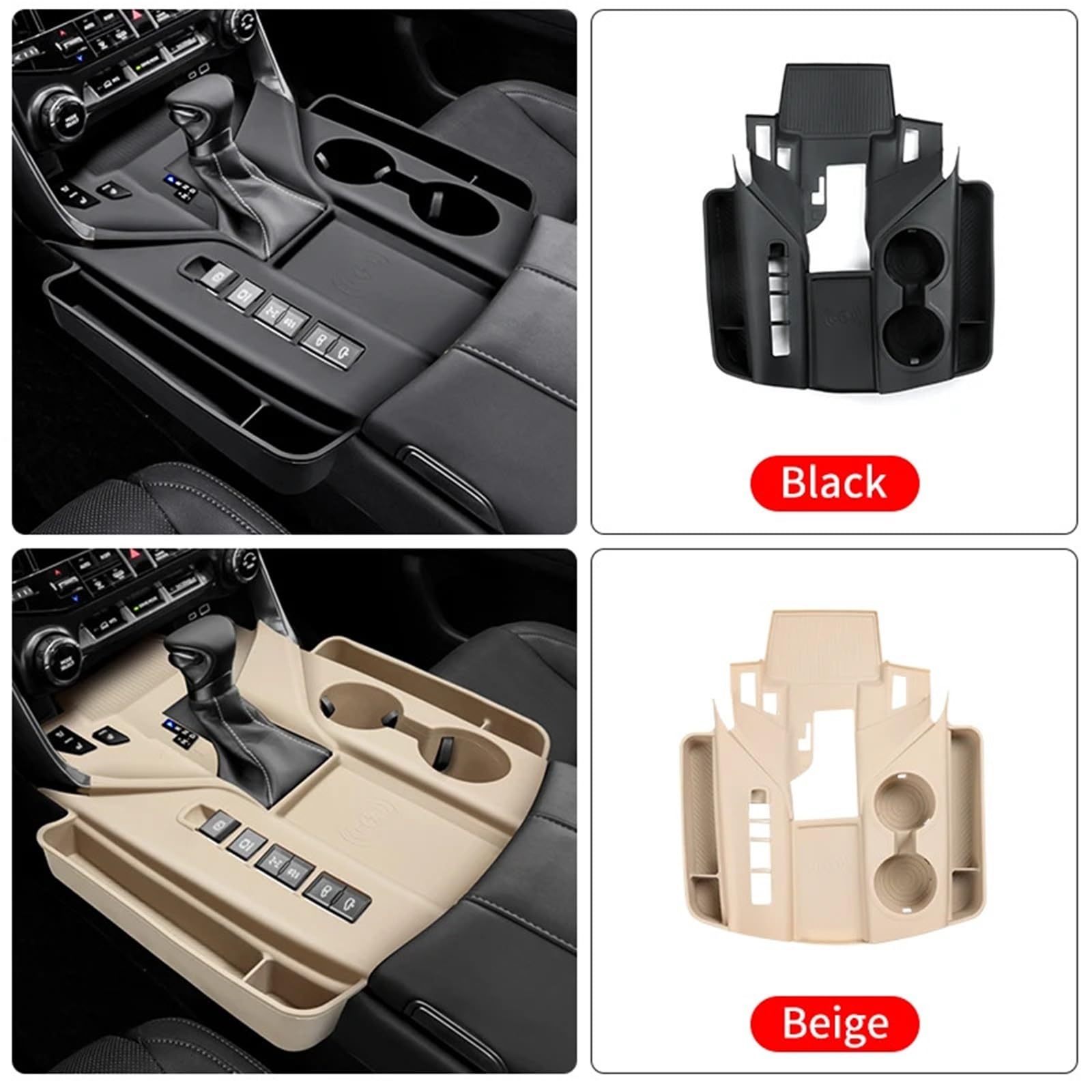 Konsola Środkowa Pasuje do Lexusa LX600 LX500d 2022-2025 Osłona konsoli środkowej Osłona skrzyni biegów(Black)