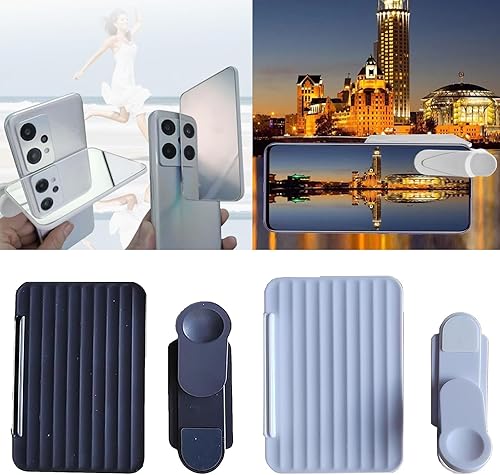 Kit de clip de reflejo de espejo para cámara de teléfono inteligente, clip de cámara de reflejo para teléfono móvil ajustable 2023, reflector para
