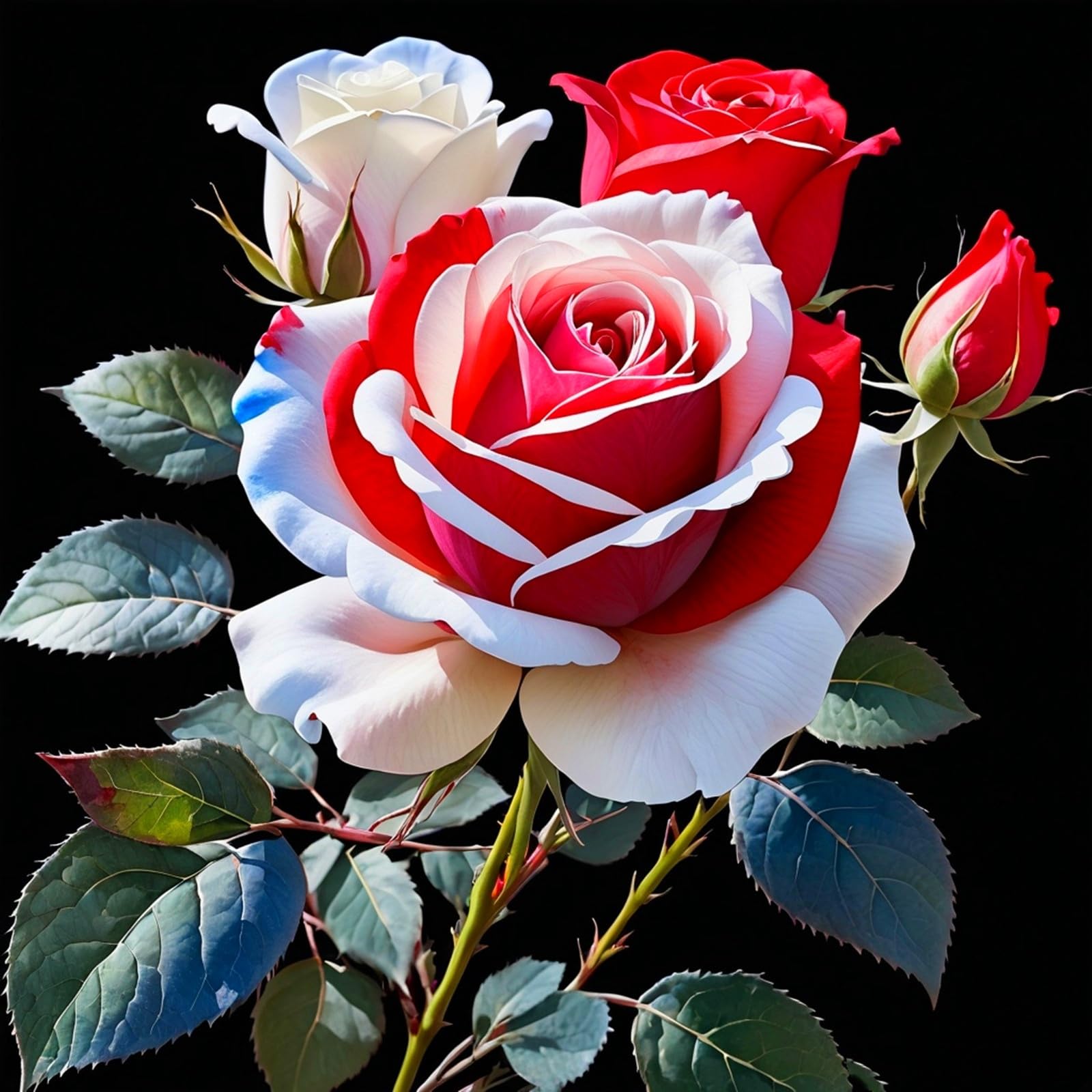 Raro Bulbi di Rosa - Perenne, Colori vivaci, Bassa Manutenzione, Decorazione d'Interni-5 Bulbi-J