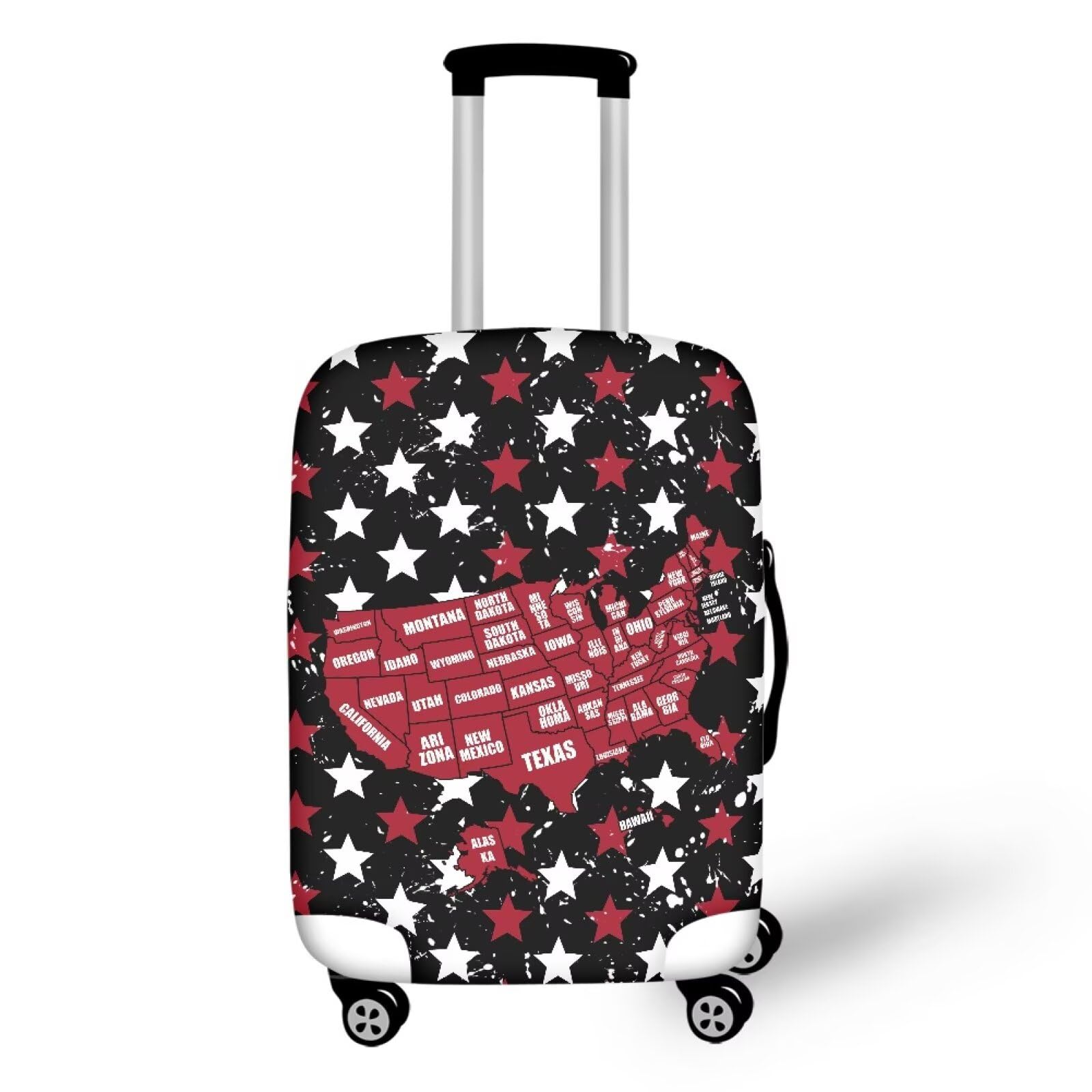 Canada Stars Suitcase Covers for Luggage Covers for Suitcase,Carry on Luggages Cover,Travel Luggages Suitcases Protective Cover Dust Pollution Prevention,Black