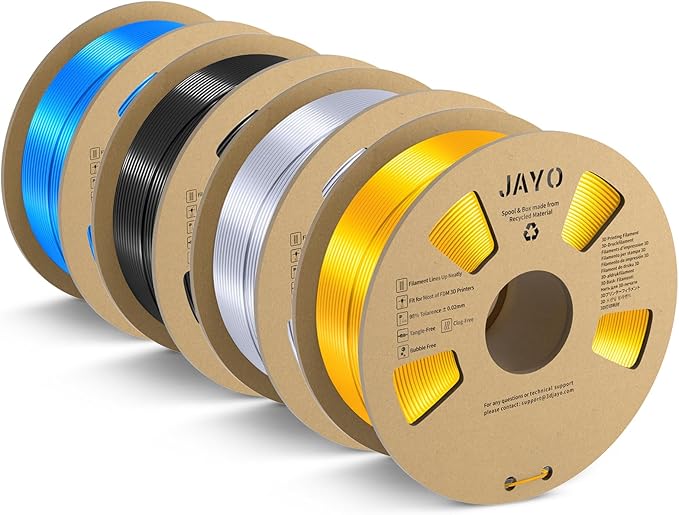 3D Printer Silk Filament Bundle, JAYO Silk PLA Filament 1.75mm, Dimensional Accuracy...