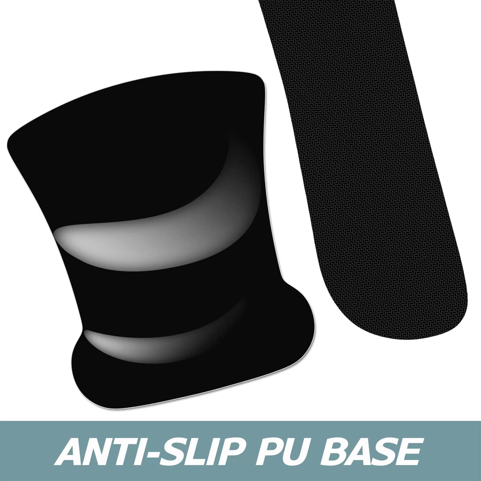 Mouse Wireless Tappetino Mouse Ergonomico Con Gel E Poggiapolsi - Design A Fiore, Antiscivolo, Per Comfort E Protezione Polsi Tappetino Con Poggiapolsi Antiscivolo