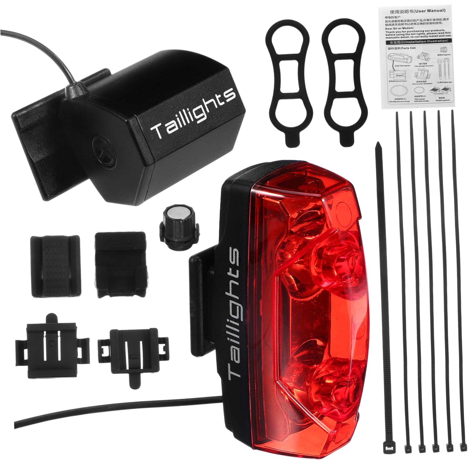 Sosoport Posteriori per Biciclette LED Fanale Posteriore Leggero Coda Ciclismo Lampeggiante Accessorio per Bici per Bici Materie Plastiche Tecniche di Alta qualità