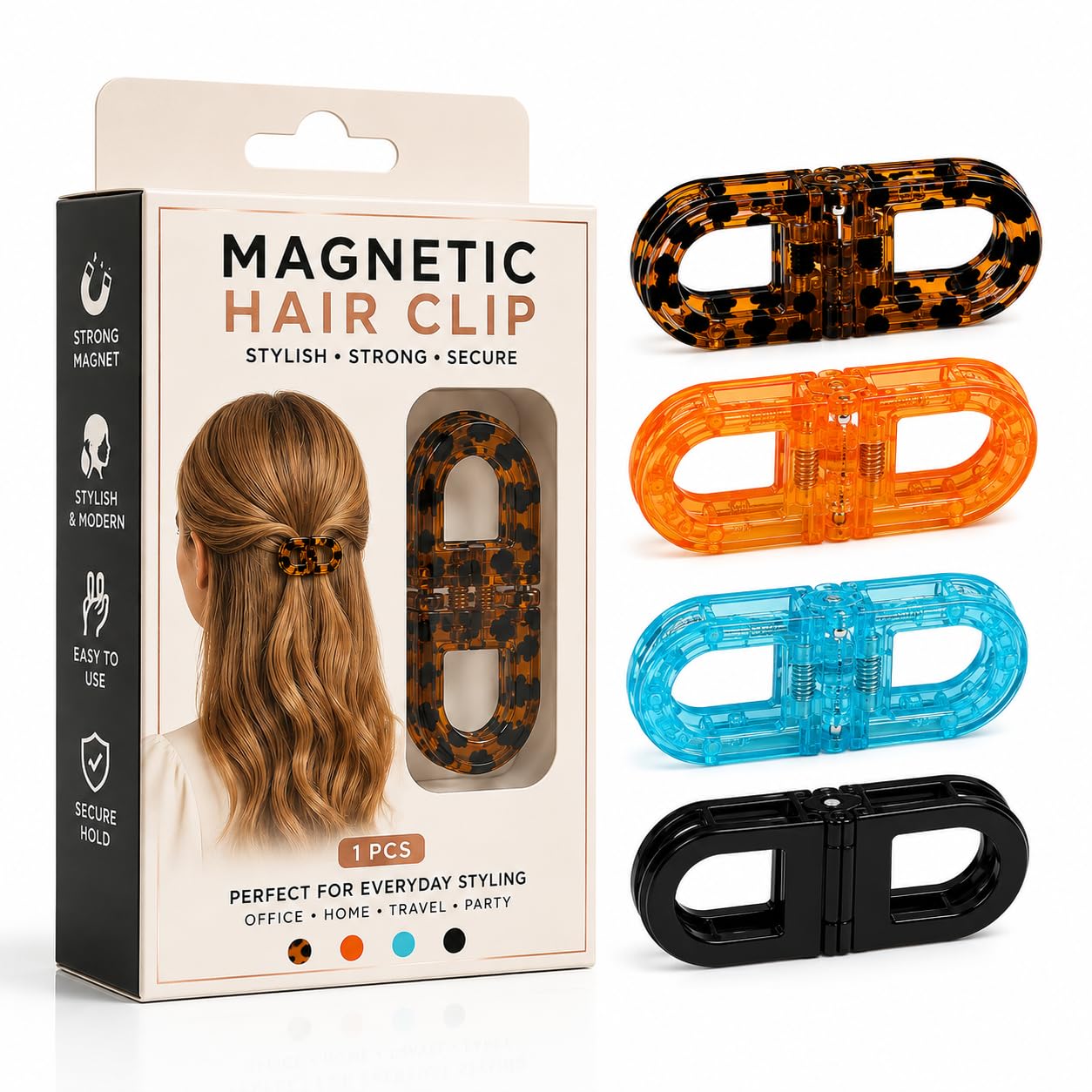 1 Pcs Magnetic Hair Clip - Detachable Magnetic Clips for Hair, Women's Fashion Hair Accessories - Stylish Hair Styling & Decoration-picture-45