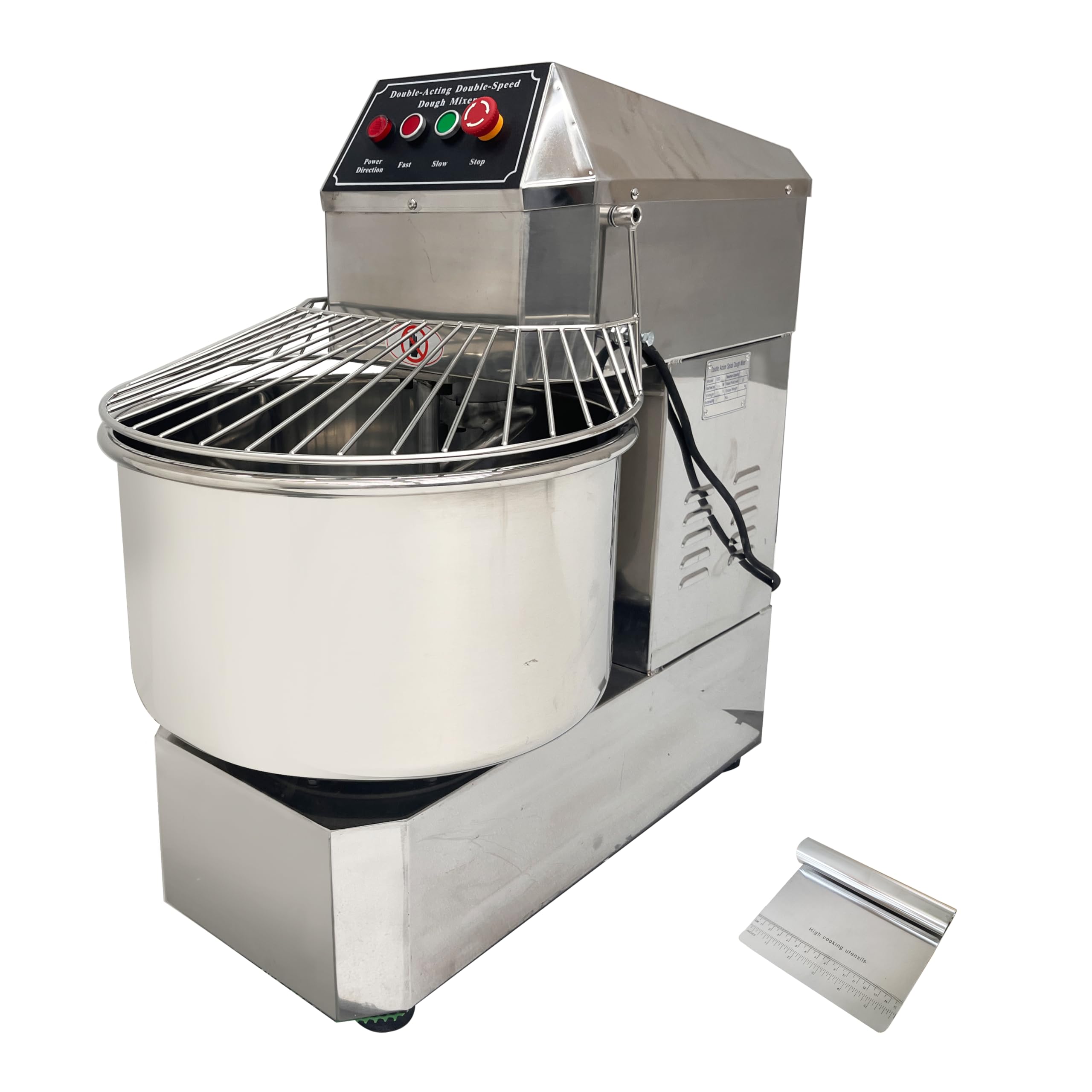 LGXEnzhuo 50L Stand Mixer, 1100W Dough Kneading Machine, 50QT Commercial Electric Dough Mixer Machine, Double Action Fast and Slow Speed Spiral Dough Mixer