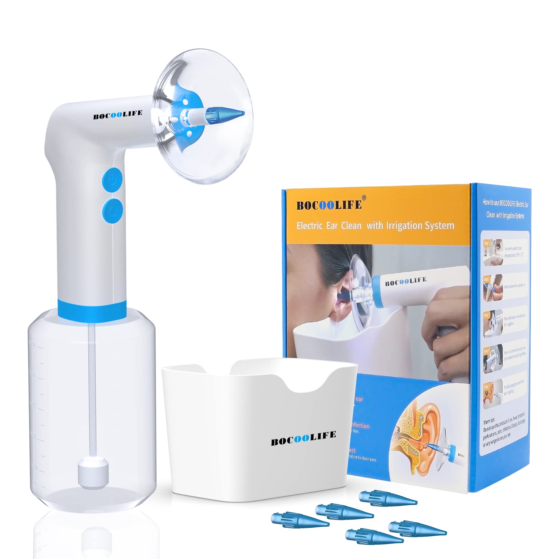 Buy BOCOOLIFE Electric Earwax Remove Removal Ear Irrigation System Kit