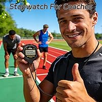 Vista 6 de FCXJTU Digital Simple Stopwatch Timer, No Bells, No Alarm, Simple Basic Operation, Silent, Clear Display, ON/Off, Large Display for Swimming Running