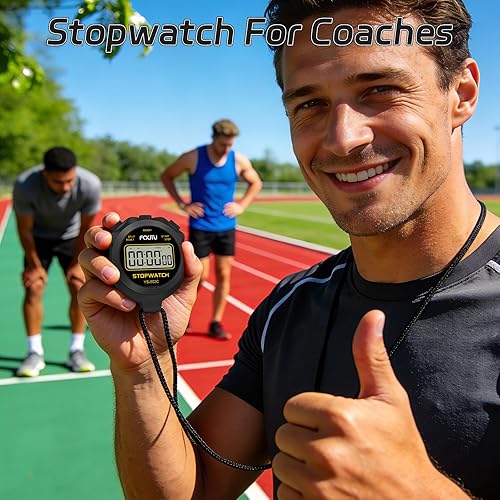 Miniatura 6 de FCXJTU Digital Simple Stopwatch Timer, No Bells, No Alarm, Simple Basic Operation, Silent, Clear Display, ON/Off, Large Display for Swimming Running