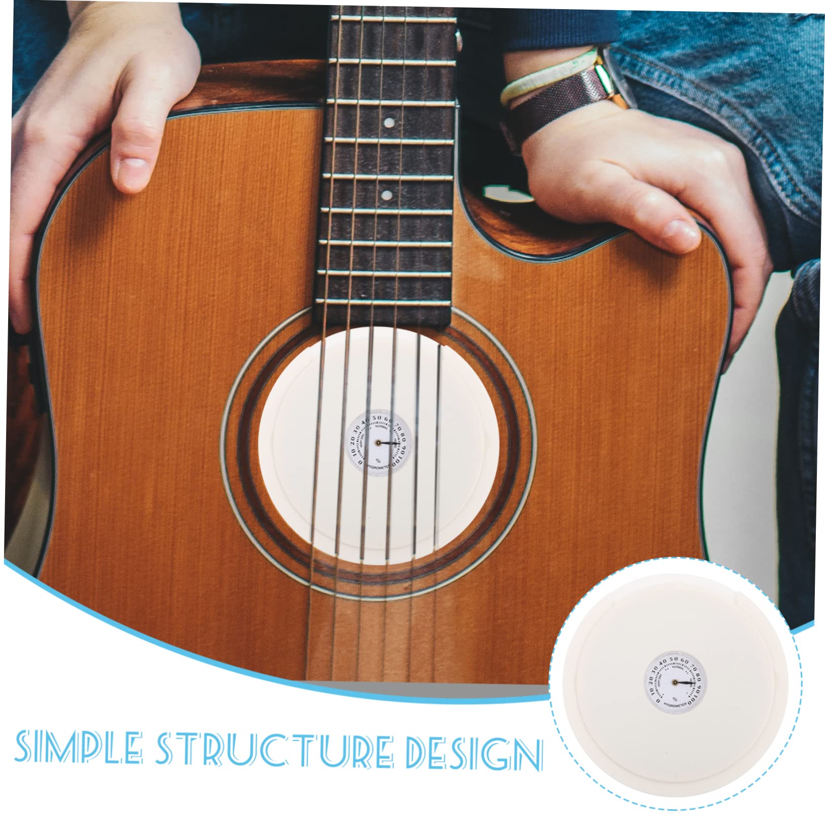 LIOOBO Sound Hole Humidifier for Acoustic Guitar Guitar Humidifier Kit Hygrometer