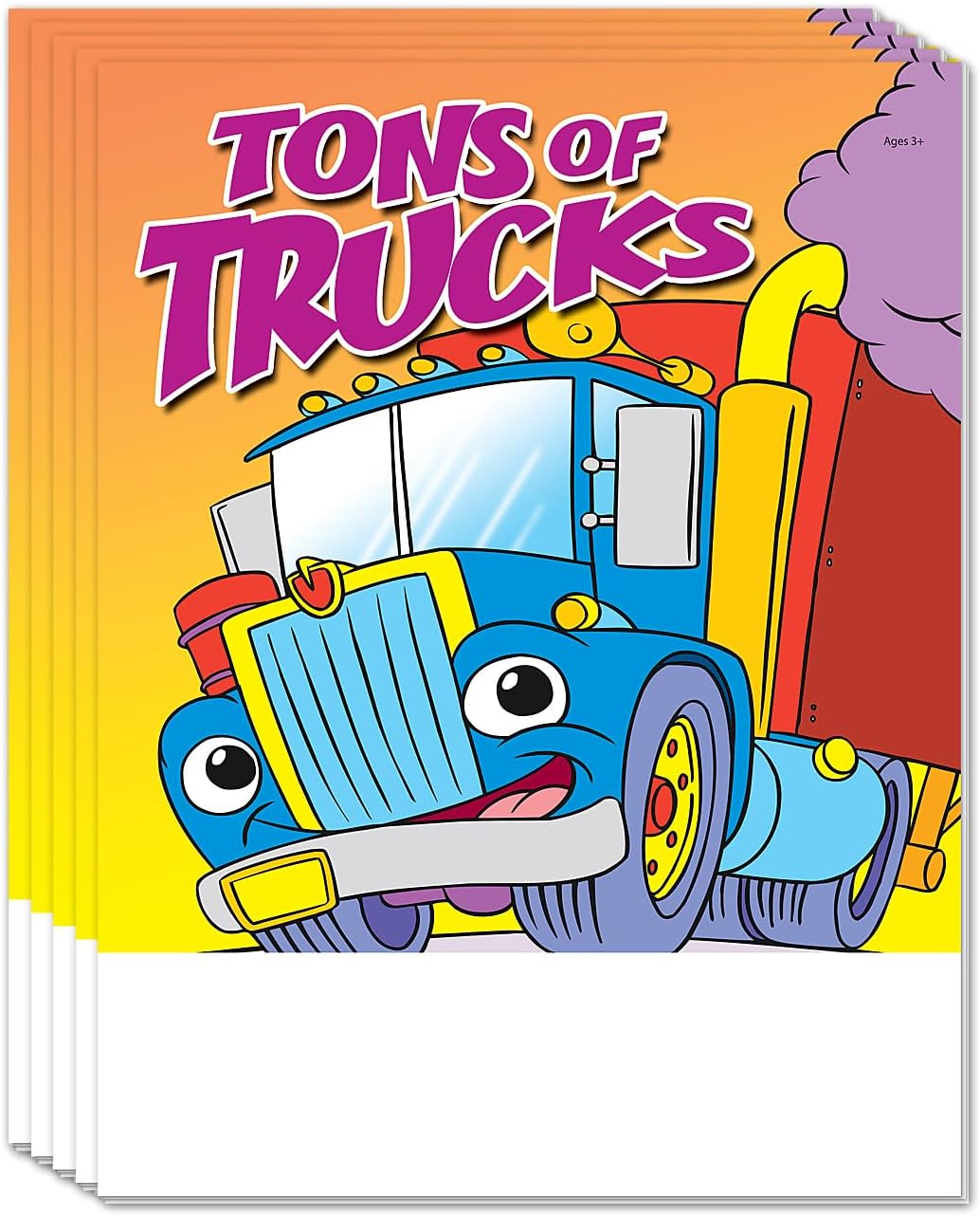 ZOCO – Tons of Trucks Coloring Books for Kids (50 Bulk Pack, Without Crayons) – Construction, Semi, Big Rig Trucking Party Favors for Toddlers