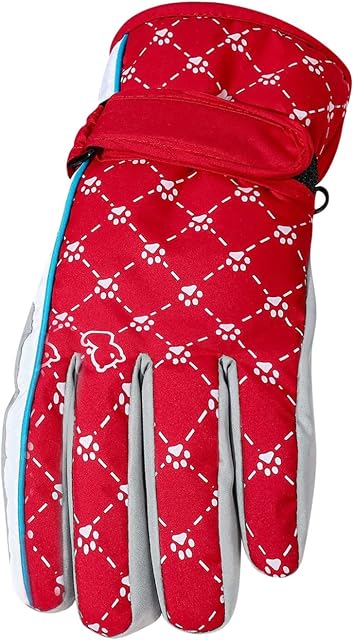 Beokeuioe Gloves Women's Ski Gloves Men's Touchscreen Winter Fluffy and Thermal Waterproof Windproof Fleece Warm Gloves Snow Outdoor Sports Ski Snowboard