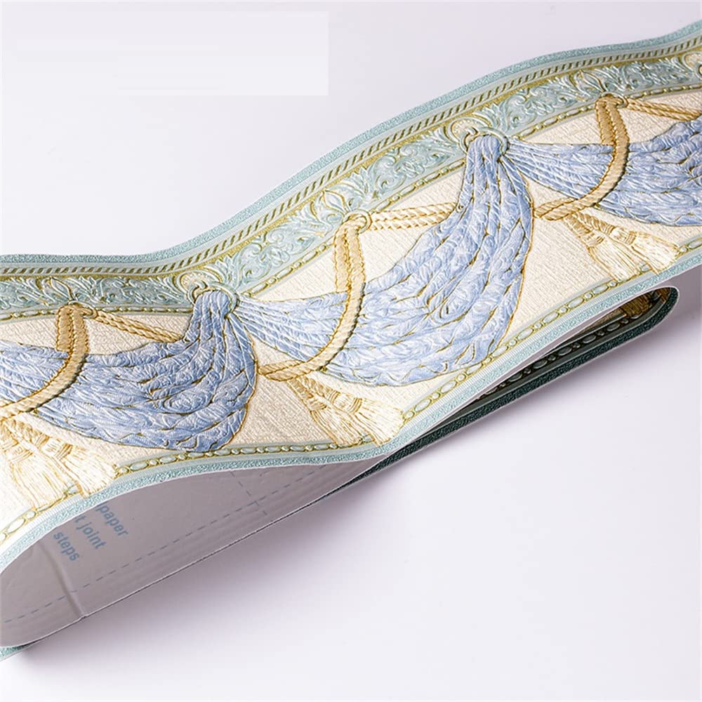 Lyhydma 7 Wallpaper Border 10Cm Pvc Waterproof Waist Line Wood Marble Selfadhesive Skirting Wallpaper Living Room Decor Vinyl Border Wall Corner Stick(7)