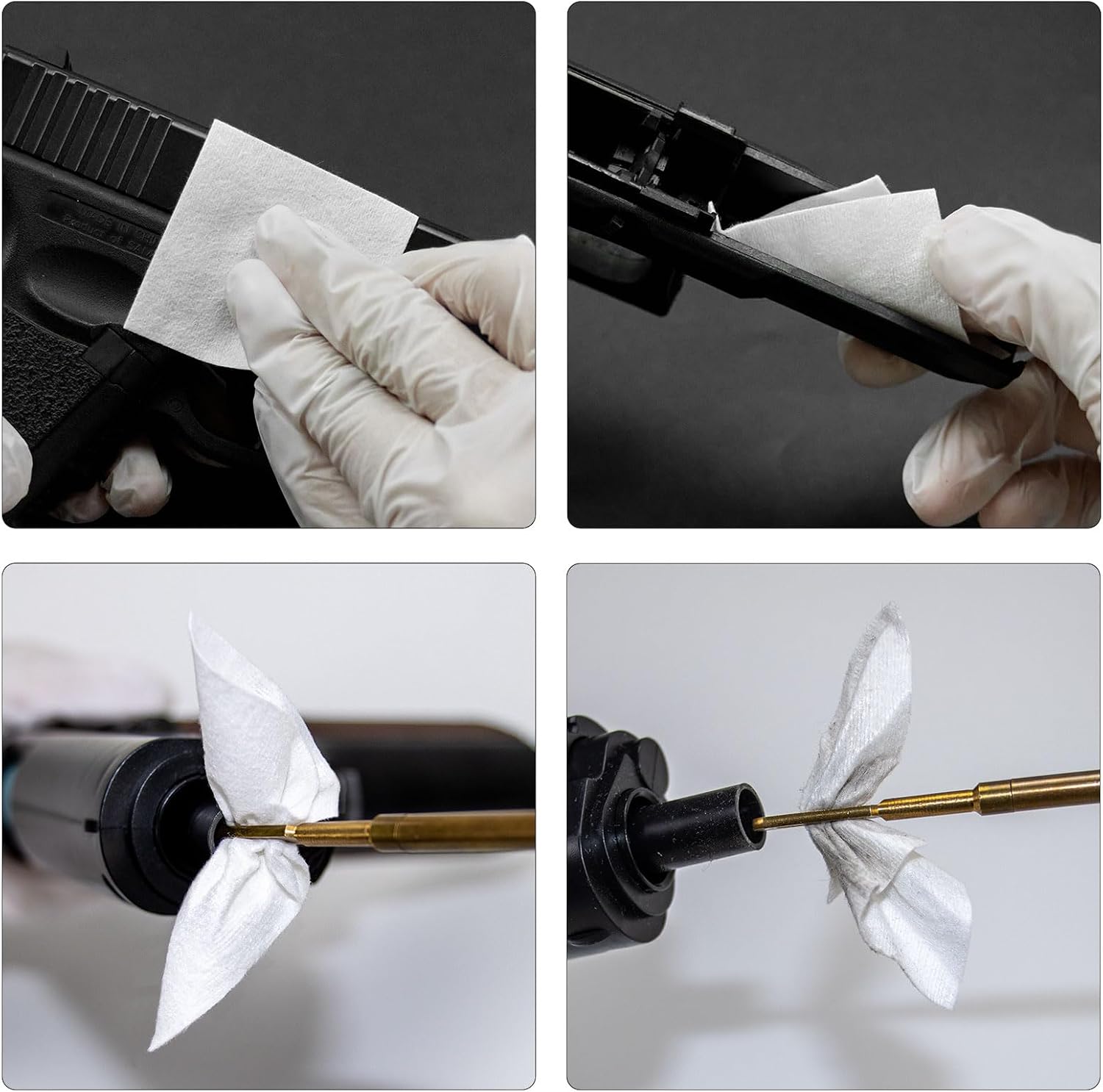Gun Cleaning Supplies in Box - Pistol Swabs & Cleaning Patches Combo Pack image 5