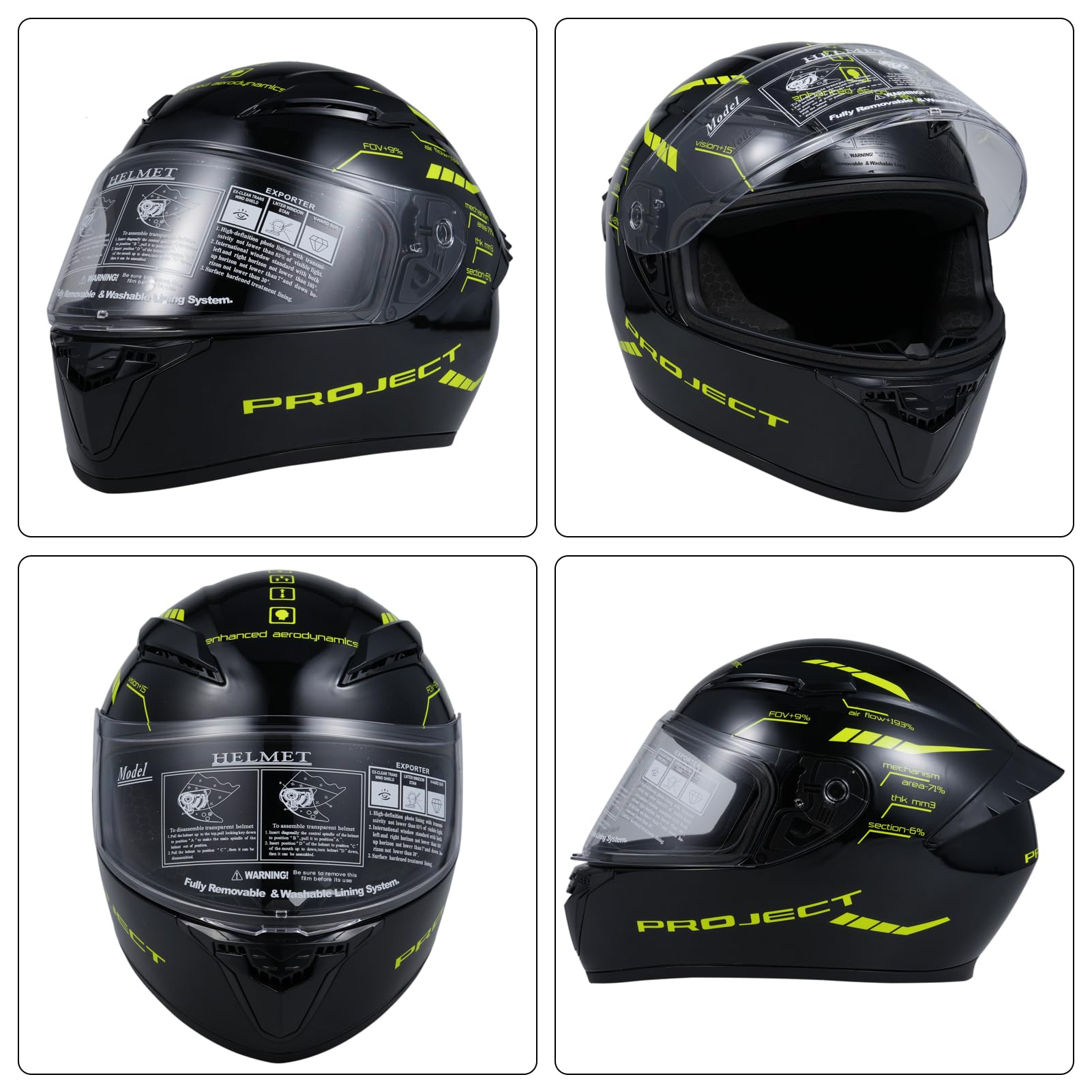 Casco de Motocicleta Casco de Moto Integral Disponible en Cuatro Estaciones