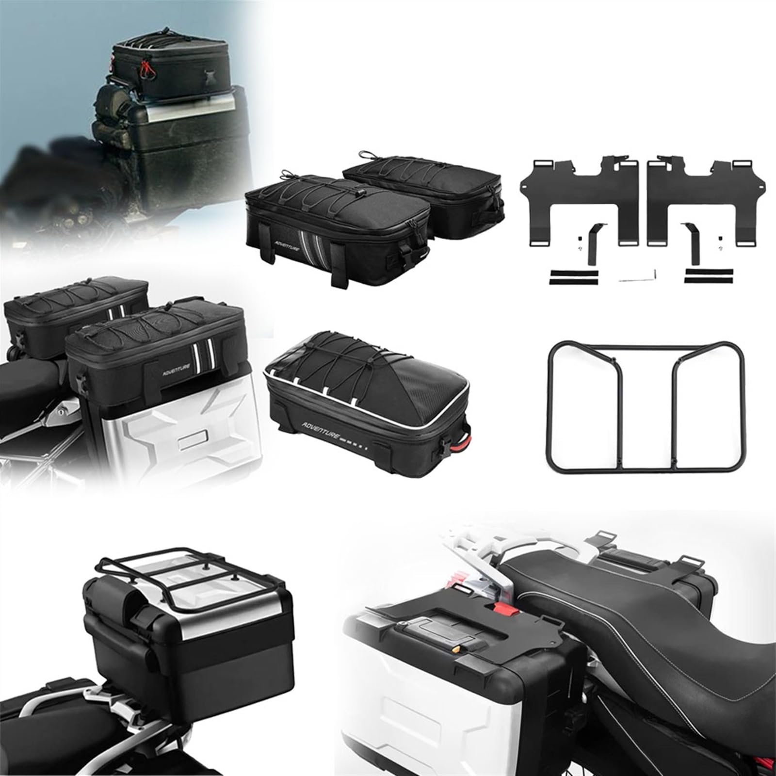 Porte-bagages Vario Cases R1200GS avec rails de bagages