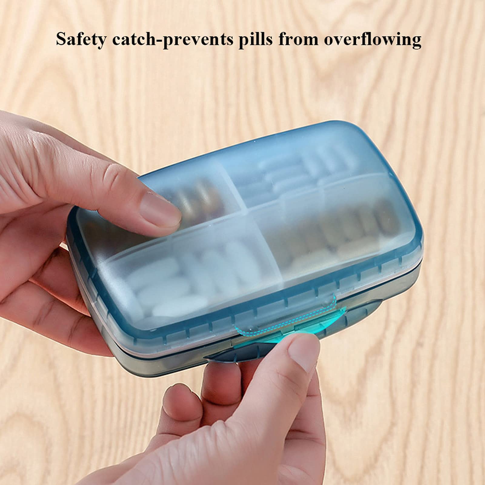 3 pastilleros portátiles pequeños de 7 días semanales de viaje organizador de pastillas de bolsillo portátil dispensador de pastillero para bolsillo de monedero compartimentos de uso contenedor caja