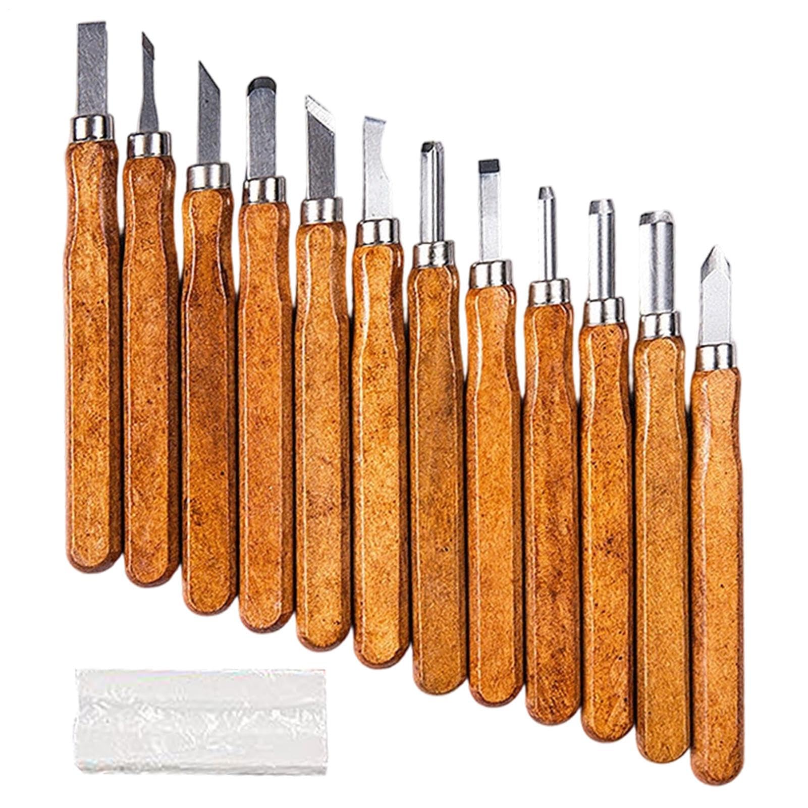 Kit de corte – Cortador de tallado con piedra de afilar | Kit de blanqueado con de almacenamiento – para principiantes, carpinteros, grabadores, artistas, verduras, jabón, frutas