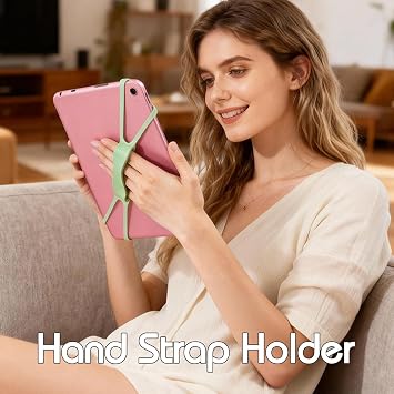 Hand Strap for Kindle Ereader 4-8 Inch,Soft Lightweight Reading Holder Hand Strap for Kindle/Kobo/Voyaga/Lenovo/Sony Kindle E-Book Tablet,Versatile Silicone Grip with High-Elasticity (green)