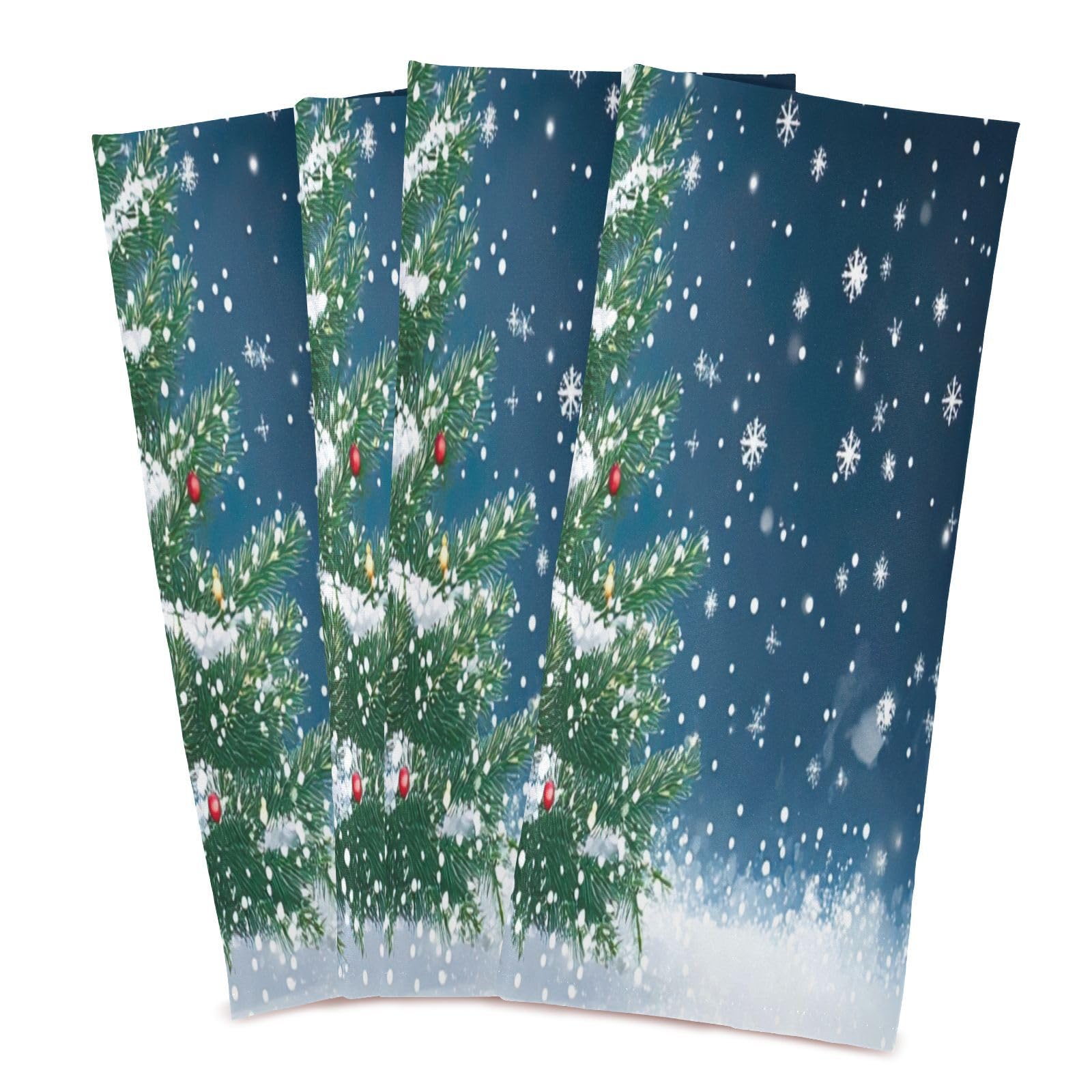 STAYTOP Christmas Tree Kitchen Dish Towel Set,1Pcs Drying Kitchen Towels Tea Towels Gift Set for Drying Cleaning Cooking Baking