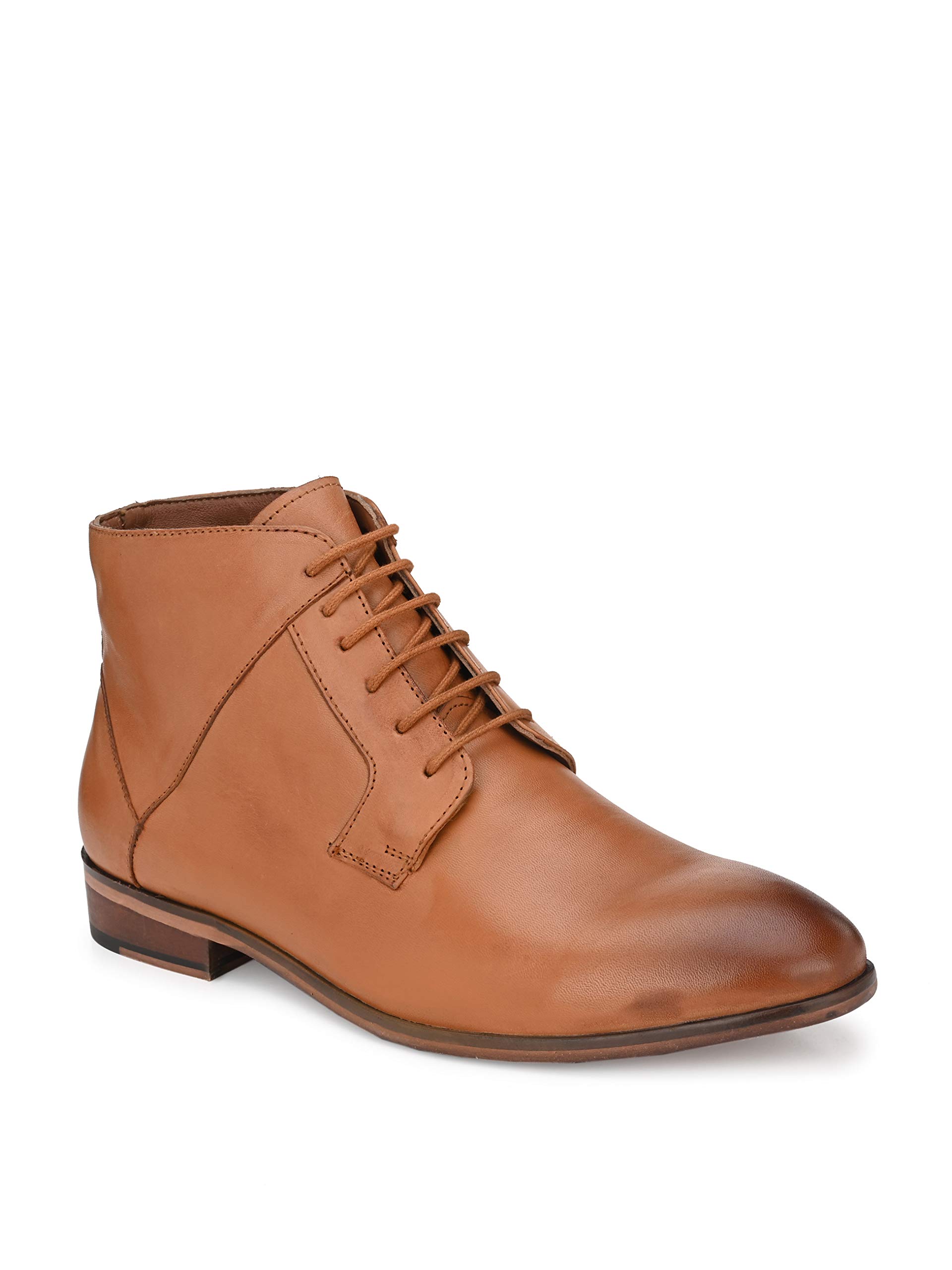 San Frissco Men Genuine Leather Blaze Tan Lace-Up Formal Boots