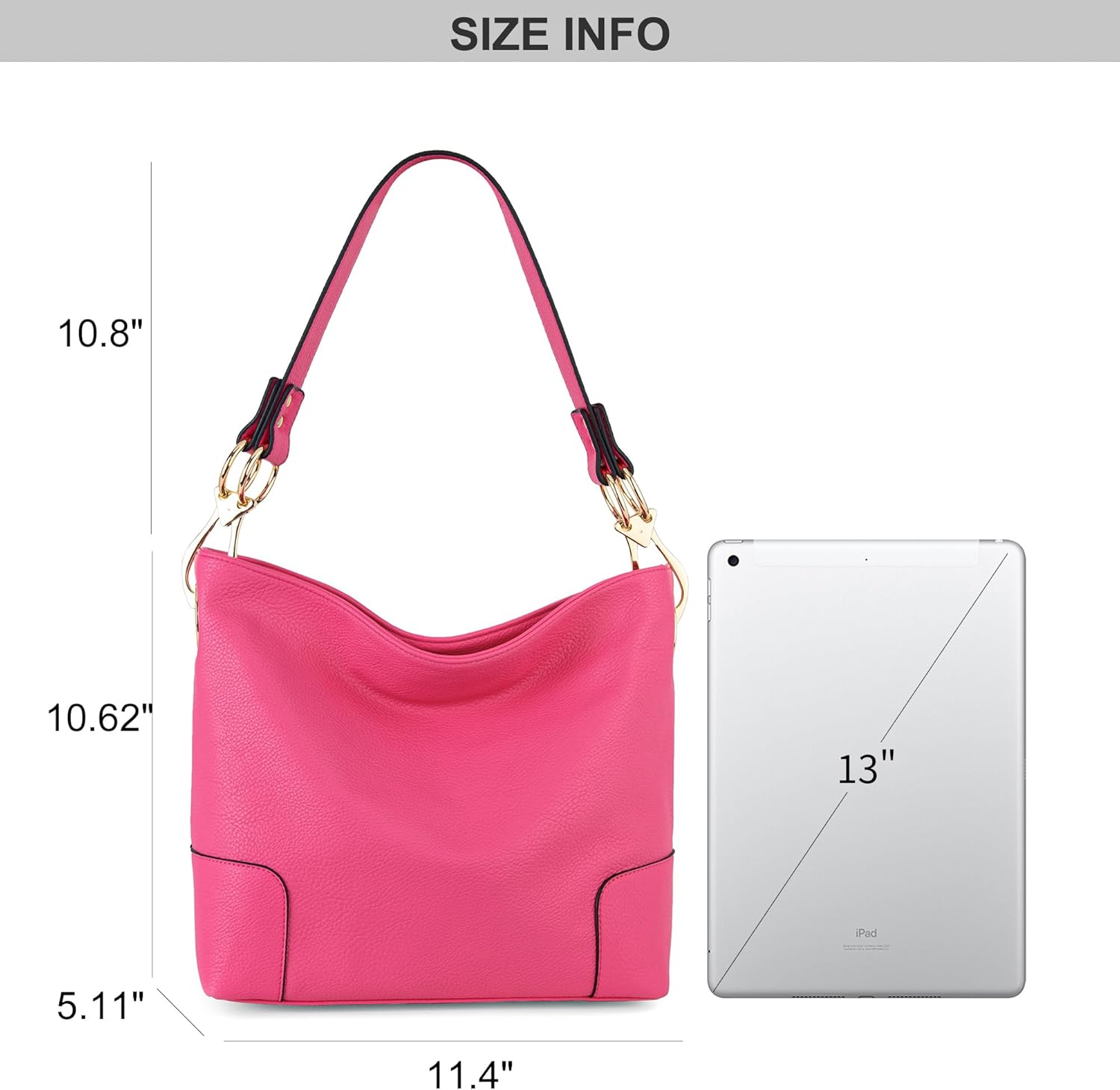 Montana West Medium Hobo Bags for Women Top Handle Satchel Shoulder Purse Bucket Handbag - Image 4