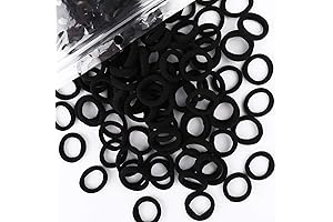 200PCS Black Baby Hair Bands - Mini Seamless Toddler Hair Ties for Kids Girls