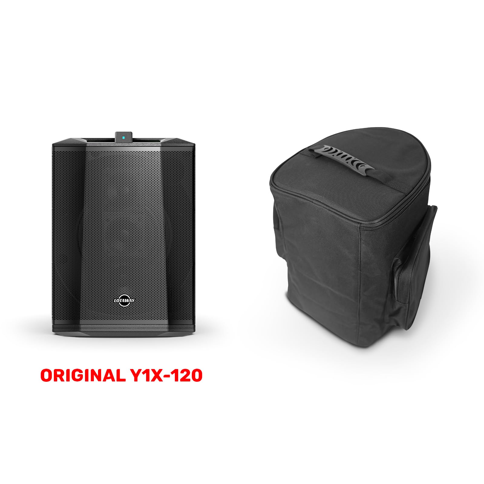 LOTAWAY Y1X-120 240W All-in-one Battery Powered Speaker Professional Portable PA System with Bluetooth Wireless Outdoor/Indoor Rechargeable DJ Speakers with Subwoofer for Busker,Guitarist,Party,Events