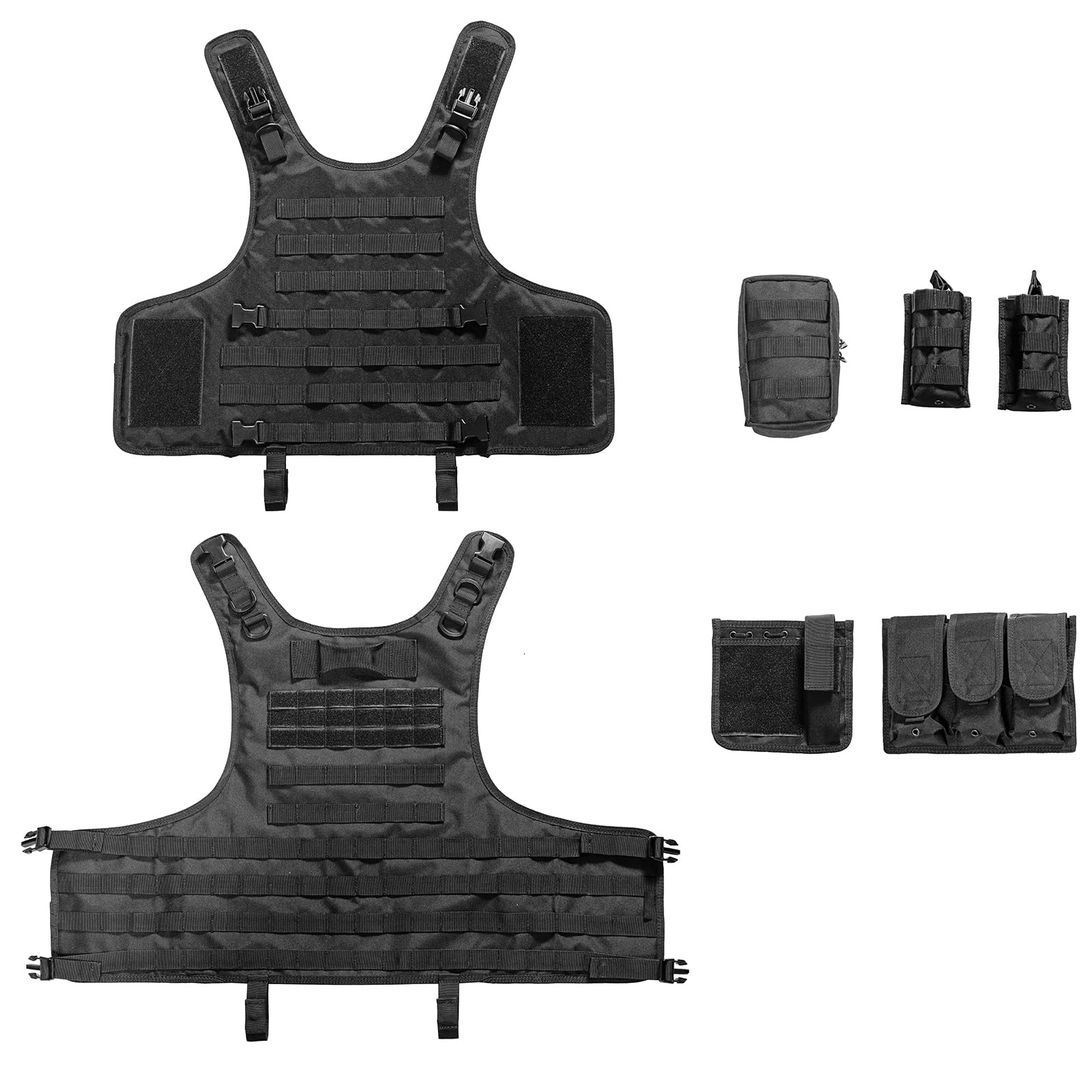 YAKEDA Camo Gilet Tactique, Veste Porte Plaque Ajustable pour Armée, Police