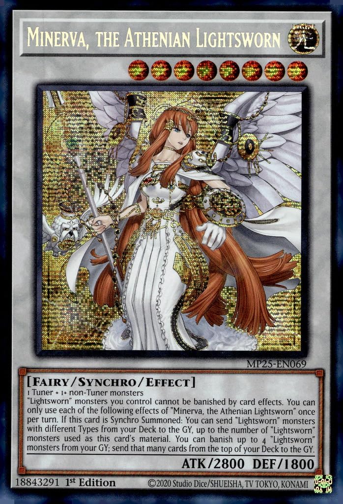 Minerva, The Athenian Lightsworn - MP25-EN069 - Prismatic Secret Rare - 1st Edition