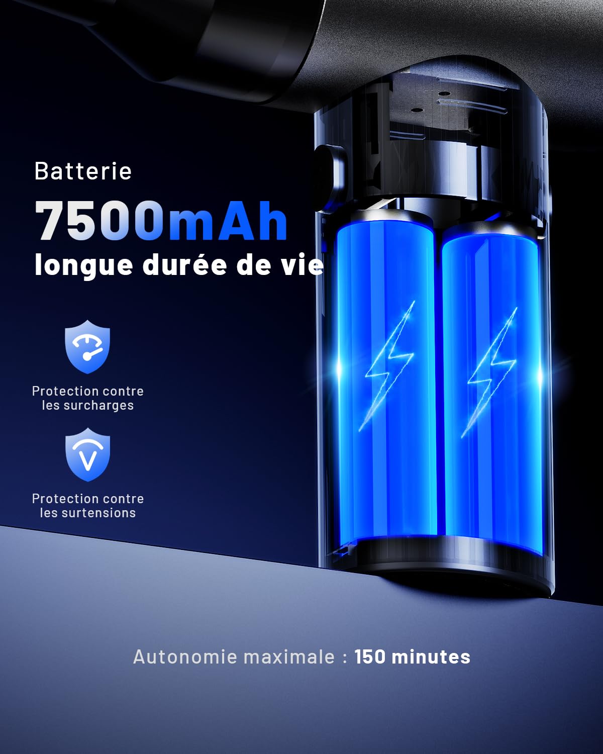 L7 Souffleur Air Comprimé, 330000 TR/Min Souffleur 7500mAh Batterie | avec 360° Dissipation Chaleur, Mini Souffleurs sans Fil Puissant avec kit de Nettoyage pour Hôte, PC, Clavier