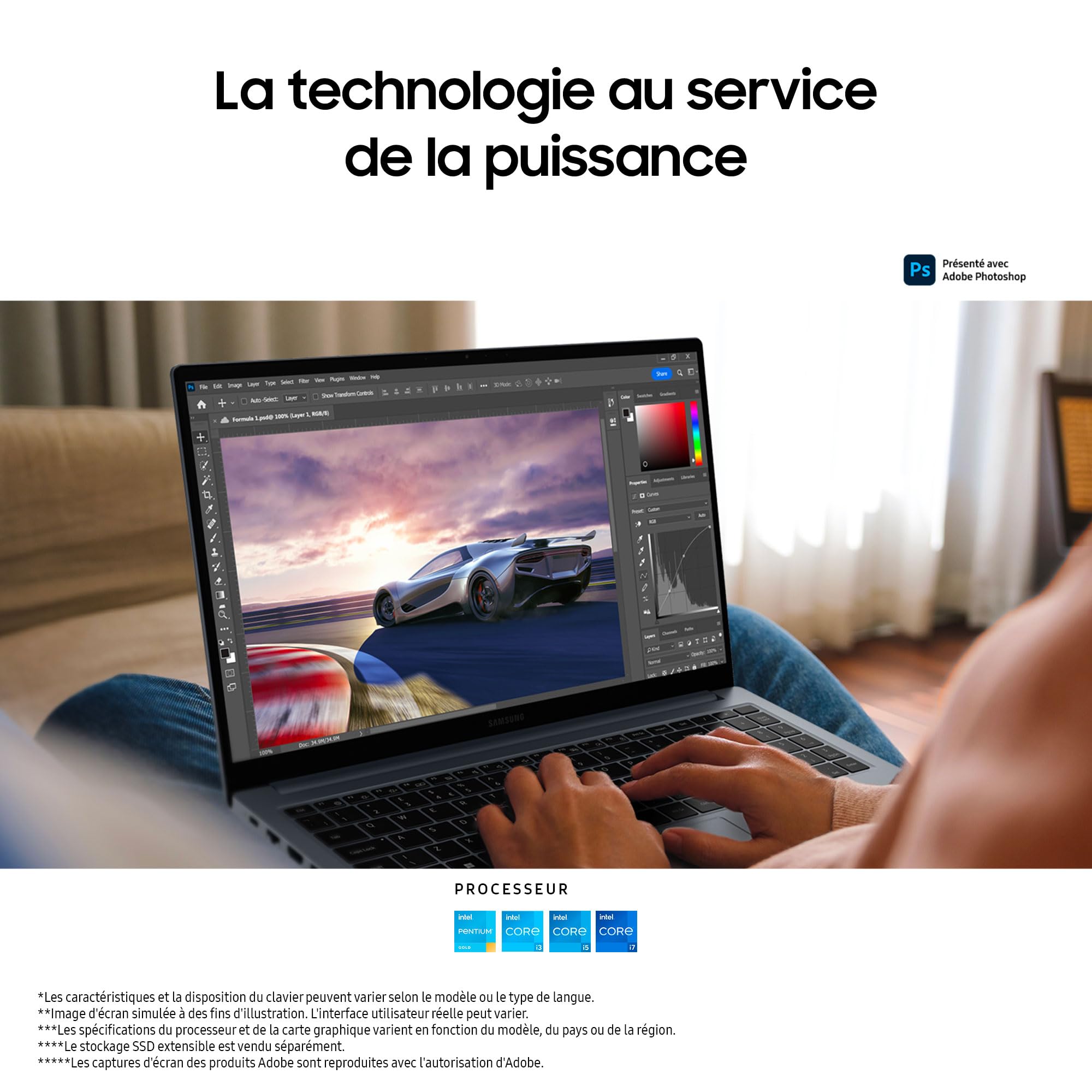 Samsung Galaxy Book4, Ordinateur Portable 15.6'', Intel Core i5, 8Go RAM, 256Go SSD, Clavier AZERTY FR, Gris