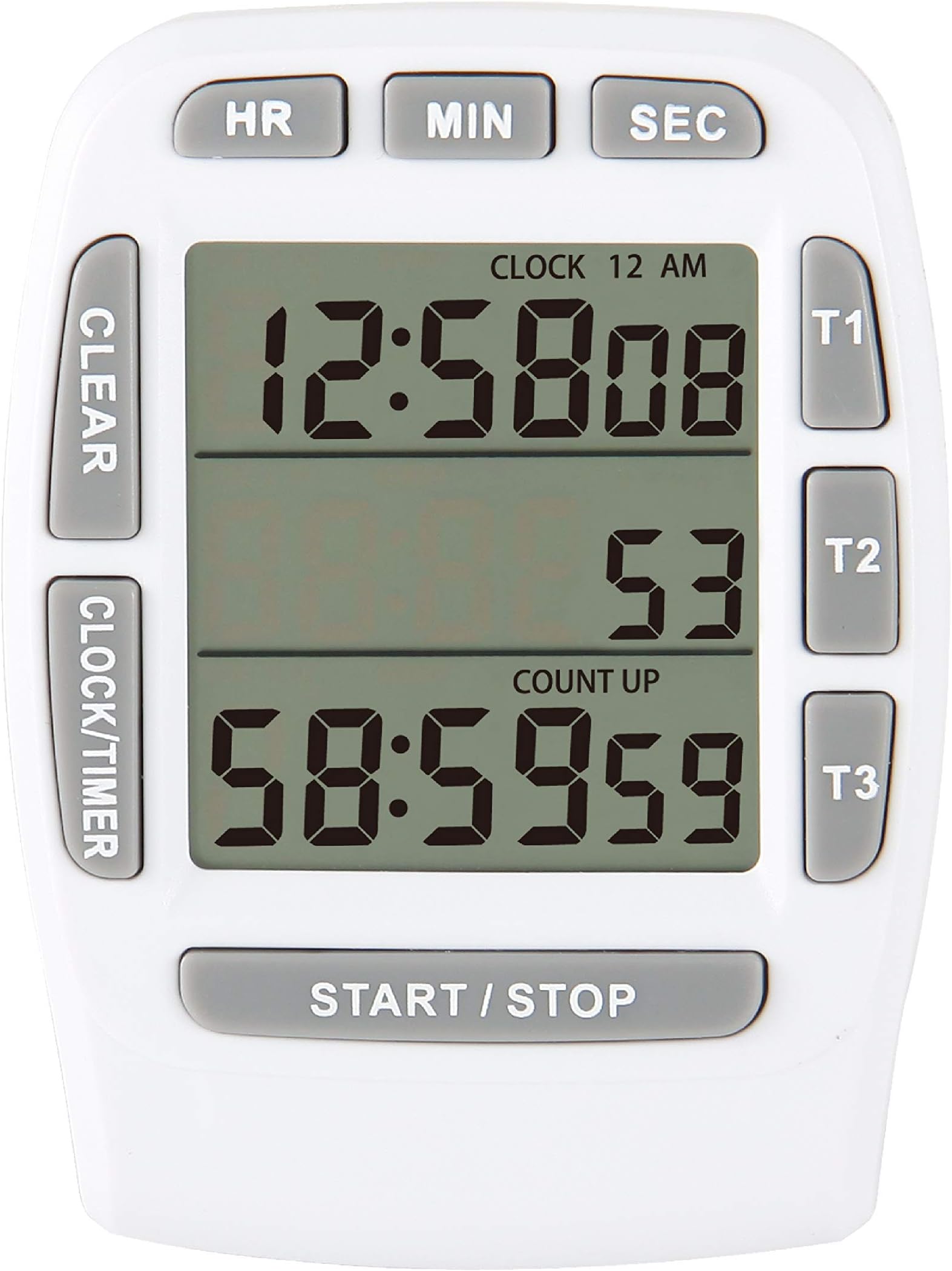RunleaderRL-KT001 Digital Timer With Large LCD 3 Channel Digital Timer,Kitchen Timer,Count Down Up Timer (white)