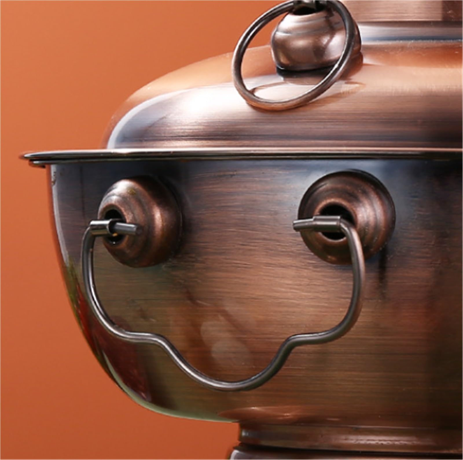 Olla Portátil para Camping Olla Caliente De Acero Inoxidable, Carbón, Cobre, Utensilios Cocina Antiguos Beijing Cenas Picnics Restaurantes Y Buffets(Blue,Silver,24cm)