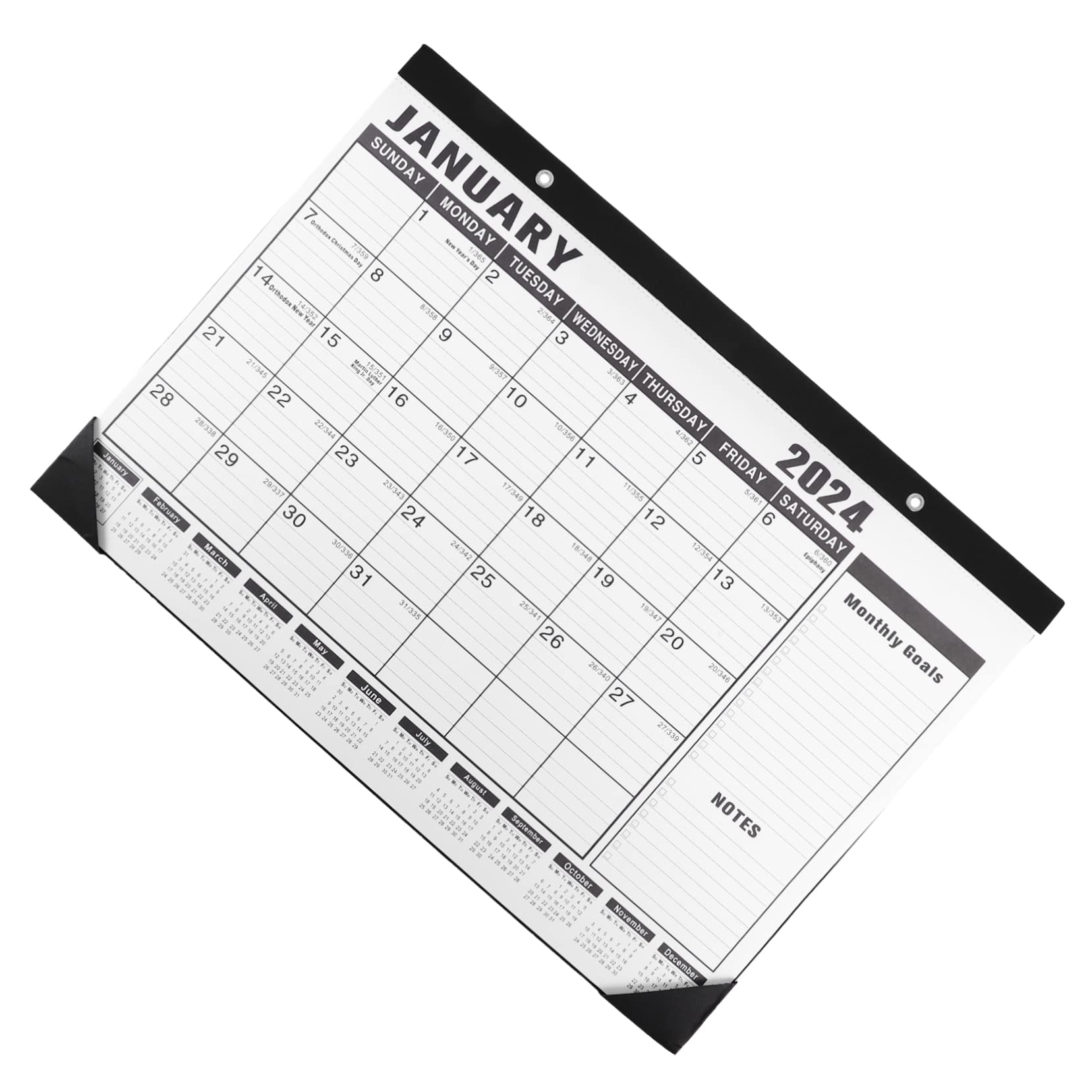 SHINEOFI 4pezzi Calendario Da Parete Inglese Con Scrittura Pianificazione Mensile Per Ufficio e Casa Design Casual e Resistente Calendario Festivo Per Organizzazione Giornaliera