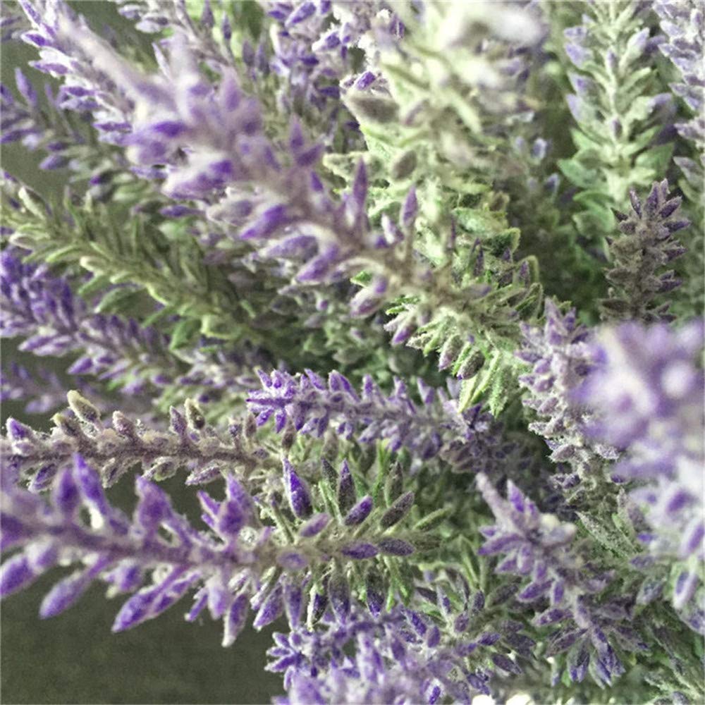 Fleur Artificielle Romantique Provence Lavande Décorative en Plastique Fleurs Artificielles Grain De Plantes Aquatiques pour La Maison De Mariage Décoration Dix Pièces 36cm