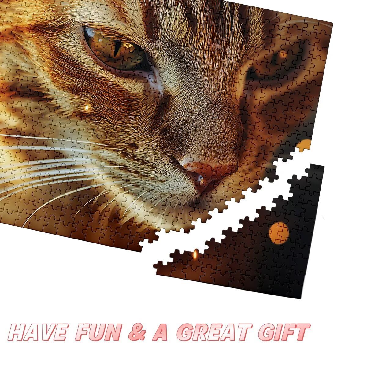 Puzzle 4000 Pezzi Gatto, Puzzle Adulti Animale, Puzzles in Legno con Squisita Scatola di Imballaggio, Classici Puzzles Educativi per Adulti eTutta La Famiglie, Come Regalo Uomo, Decorazioni Casa -3599