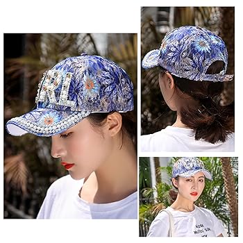 Amazon.co.jp: [JK Home] 花柄キャップ キラキラ 帽子 サイズ
