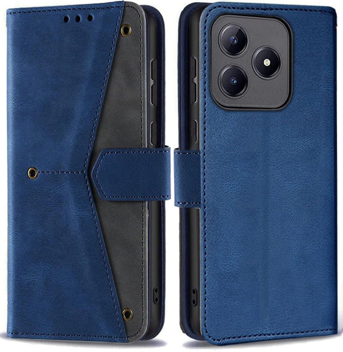 GoldKart Flip Back Cover Case for Realme Narzo N63 / Realme C63 | Dual-Color Leather Finish | Inbuilt Stand & Pockets | Flip Cover for Realme Narzo N63 / Realme C63 (Faux Leather, Blue) (B0D9FLWLWT) Amazon Price History, Amazon Price Tracker