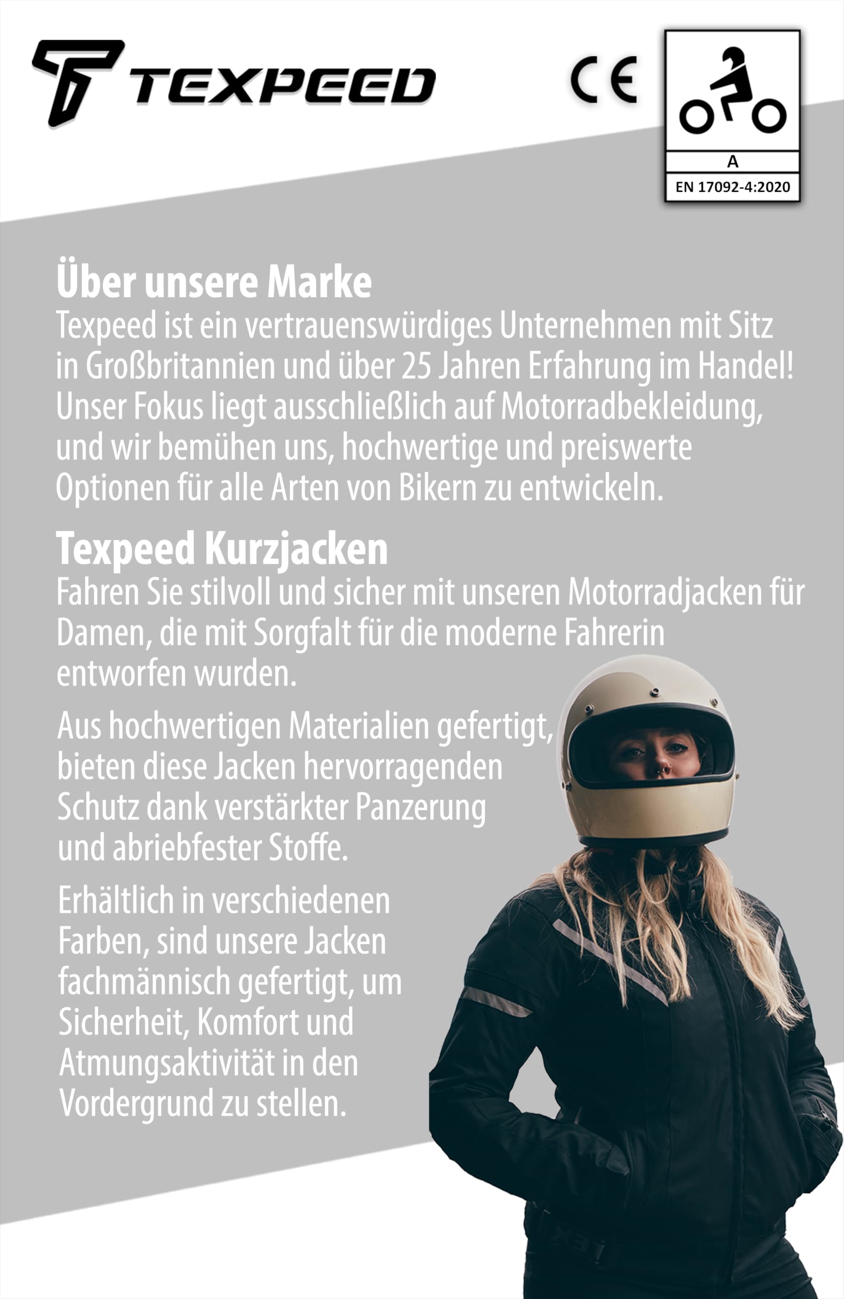 Damen motorradjacke mit protektoren für Sommer oder Winter - Textil wasserdicht motorroller motorrad bikerin mantel mit CE schutz rüstung (EN 1621-1) - Schwarz - M
