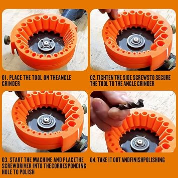 Drill Bit Sharpener Tool Power Drill Bit Sharpeners for Grinder Attachment 2 to 13 MM Drill Bit 125 MM Grinder Handheld Multi Tool Portable Drill Bit Sharpening (Orange)