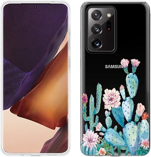 Miniatura 4 de Funda para Galaxy Note 20 Ultra, Note 20 Ultra para niñas y mujeres, a prueba de golpes, transparente, suave, flexible, TPU delgada, funda